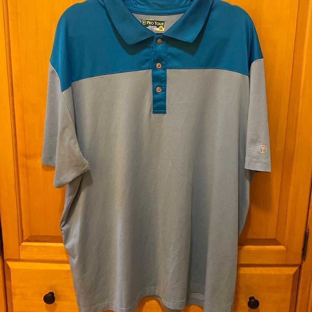 ProTour golf shirt -Two tone blue